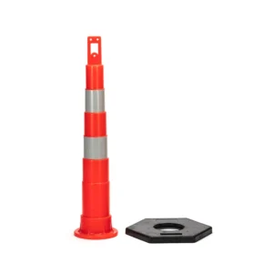 PE+Rubber Channelizer Cone Delineator Bollard